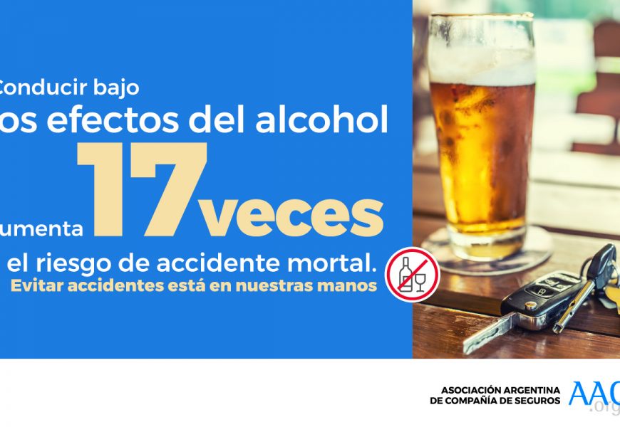 1 de cada 4 accidentes de tránsito se produce por el consumo de alcohol